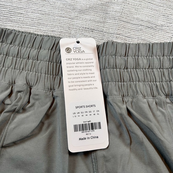 CRZ YOGA Women's Athletic Shorts in Gray - Picture 4 of 6